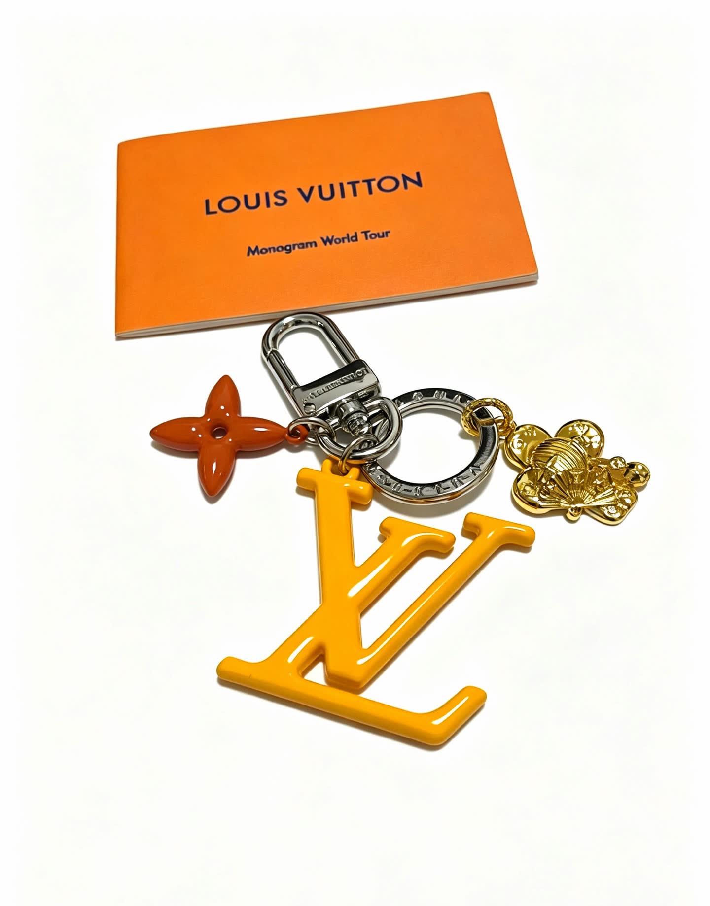 Louis Vuitton Keychain with LV Logo and Monogram Motif
